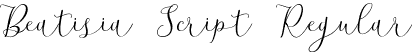 Beatisia Script Regular font | beatisiascript-mvrbn.otf