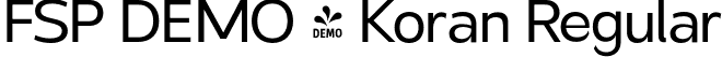 FSP DEMO - Koran Regular font | Fontspring-DEMO-koran-regular.otf