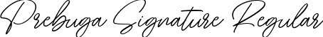 Prebuga Signature Regular font | Prebuga Signature.ttf