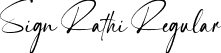 Sign Rathi Regular font | Sign Rathi.ttf