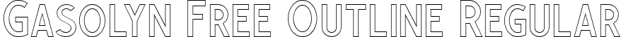 Gasolyn Free Outline Regular font | Gasolyn Outline.ttf