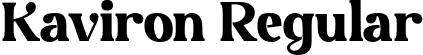 Kaviron Regular font | kaviron.otf