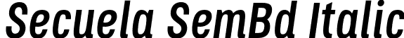 Secuela SemBd Italic font | Secuela-SemiBoldItalic.otf