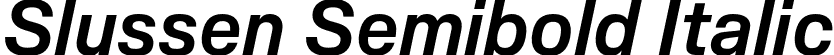 Slussen Semibold Italic font | Slussen-Semibold-Italic-TRIAL.otf