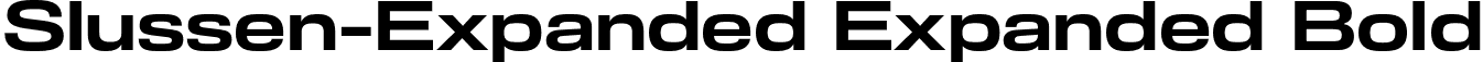 Slussen-Expanded Expanded Bold font | Slussen-Expanded-Bold-TRIAL.otf