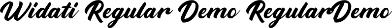 Widati Regular Demo RegularDemo font | widatiregulardemo.otf