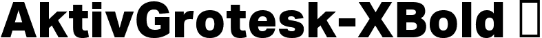 AktivGrotesk-XBold  font | AktivGrotesk-XBold.ttf