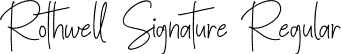 Rothwell Signature Regular font | Rothwell Signature.ttf