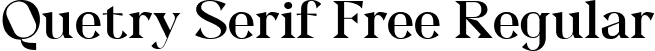 Quetry Serif Free Regular font | QuetrySerifFreeRegular-X3yqK.ttf