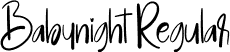 Babynight Regular font | Babynight.otf