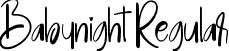 Babynight Regular font | Babynight.ttf