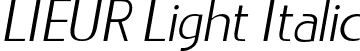 LIEUR Light Italic font | LIEUR-LightItalic-PERSONAL USE ONLY.otf