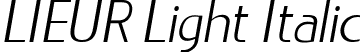 LIEUR Light Italic font | LIEUR-LightItalic-PERSONAL USE ONLY.ttf