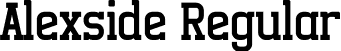 Alexside Regular font | Alexside.ttf