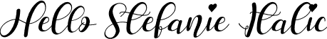 Hello Stefanie Italic font | Hello Stefanie Italic.otf