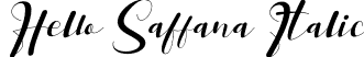 Hello Saffana Italic font | Hello Saffana Italic.otf