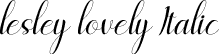 lesley lovely Italic font | lesley lovely italic.otf