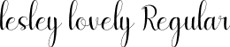 lesley lovely Regular font | lesley lovely.otf