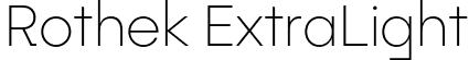 Rothek ExtraLight font | rothek-extralight.otf