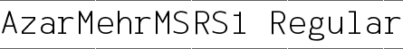 AzarMehrMSRS1 Regular font | AzarMehrMSRS1.ttf