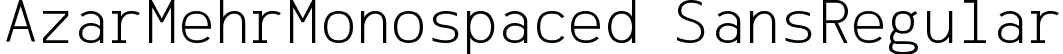 AzarMehrMonospaced SansRegular font | AzarMehrMonospacedSansRegular.ttf