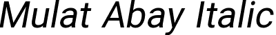 Mulat Abay Italic font | MulatAbay-Italic.ttf