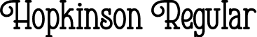 Hopkinson Regular font | Hopkinson.otf