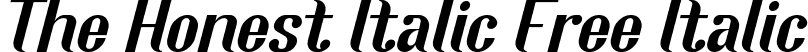 The Honest Italic Free Italic font | The Honest Italic Free.ttf