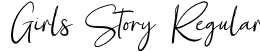 Girls Story Regular font | Girls Story.otf