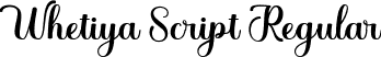 Whetiya Script Regular font | Whetiyascript-MVJEe.ttf