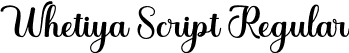 Whetiya Script Regular font | Whetiyascript-rgmWO.otf