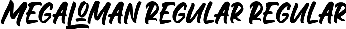 Megaloman Regular Regular font | Megaloman.ttf