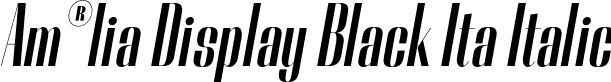 Am®lia Display Black Ita Italic font | Rebeqa-BlackItalic.otf