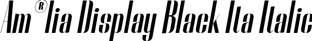 Am®lia Display Black Ita Italic font | Rebeqa-BlackItalic.ttf