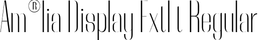 Am®lia Display ExtLt Regular font | Rebeqa-ExtraLight.ttf