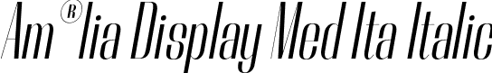 Am®lia Display Med Ita Italic font | Rebeqa-MediumItalic.otf