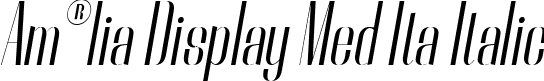 Am®lia Display Med Ita Italic font | Rebeqa-MediumItalic.ttf