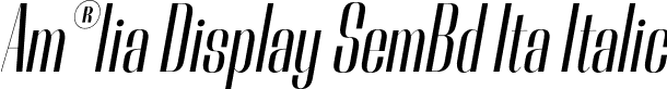 Am®lia Display SemBd Ita Italic font | Rebeqa-SemiBoldItalic.otf