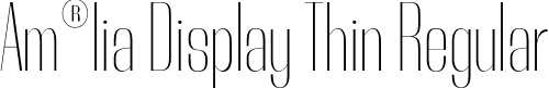 Am®lia Display Thin Regular font | Rebeqa-Thin.otf