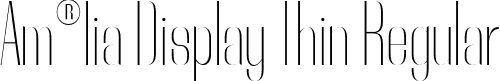 Am®lia Display Thin Regular font | Rebeqa-Thin.ttf