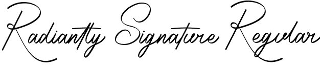 Radiantly Signature Regular font | RadiantlySignature-2Odgv.ttf