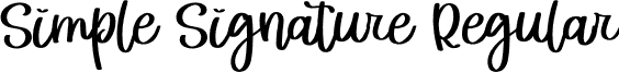 Simple Signature Regular font | Simple Signature.otf