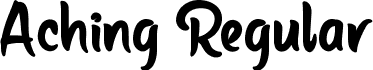 Aching Regular font | AchingRegular.ttf