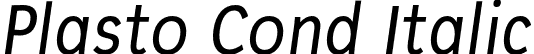 Plasto Cond Italic font | PlastoTrial-CondensedItalic.otf