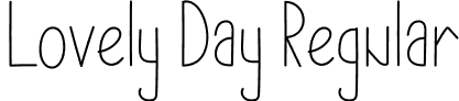 Lovely Day Regular font | LovelyDay.otf