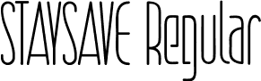 STAYSAVE Regular font | STAYSAVE.otf