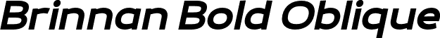 Brinnan Bold Oblique font | Brinnan Bold Oblique.otf