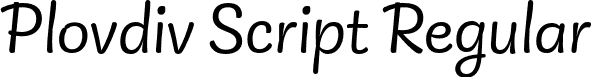 Plovdiv Script Regular font | PlovdivScript.otf