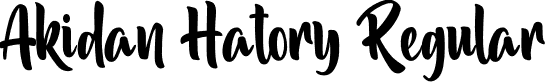 Akidan Hatory Regular font | AkidanHatory-z8AO4.otf