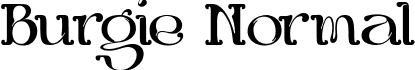 Burgie Normal font | BurgieNormal-8MzxB.ttf